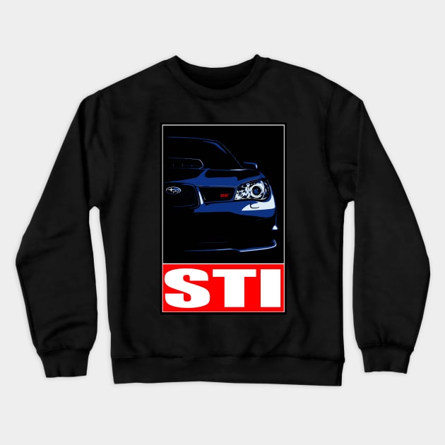 Subaru STI Crewneck Sweatshirt by 5thmonkey